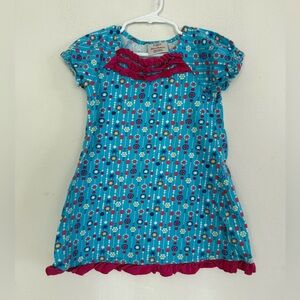 Hanna Andersson Toddler Girls Colorful Floral Patterned Bright Dress, 100cm / 4T